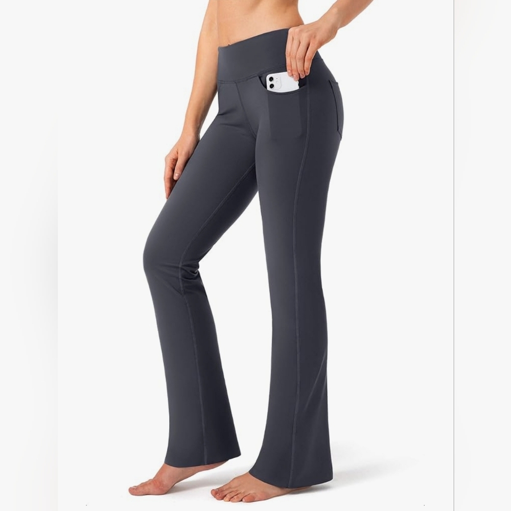 Women's Gray Yoga Pants DIY Length